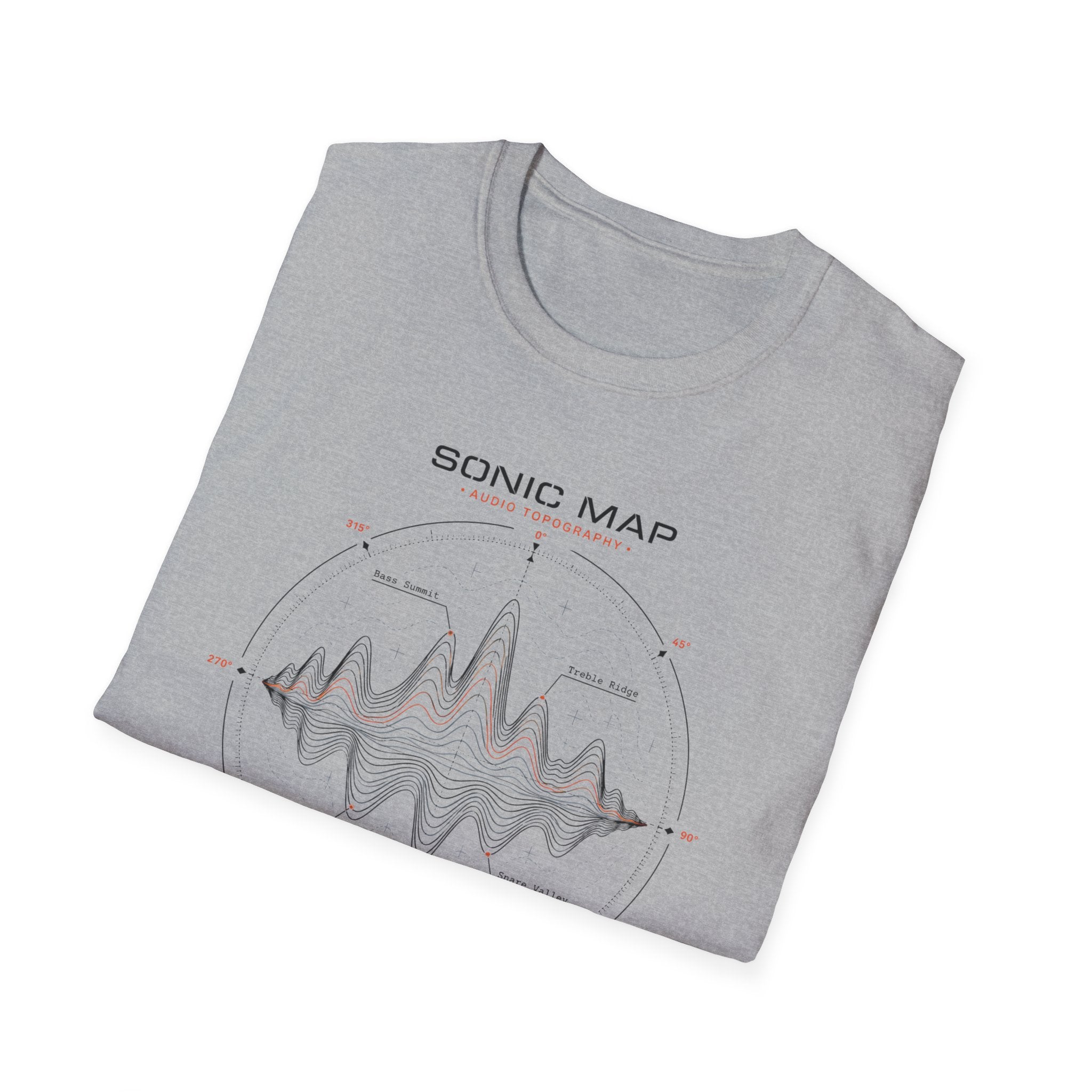 Sonic Map Waveform T-Shirt — Audio Spectrum Graphic Tee