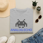 Analog Echo Video Game T-Shirt — Retro Space Invader Gaming Tee