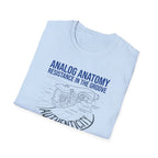 Analog Anatomy T-Shirt — 'Resistance in the Groove' Vintage Turntable Diagram Tee