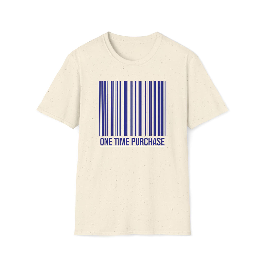One Time Purchase Barcode T-Shirt — Minimalist Graphic Tee