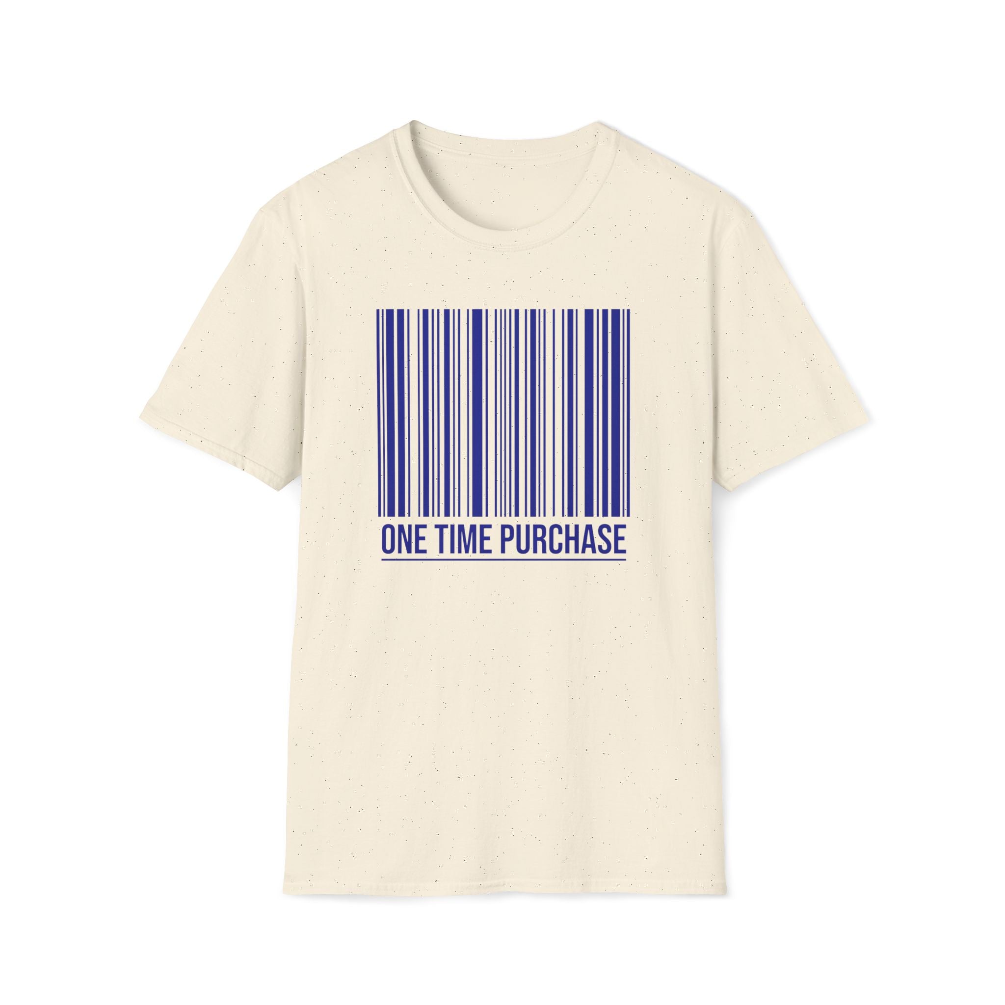 One Time Purchase Barcode T-Shirt — Minimalist Graphic Tee