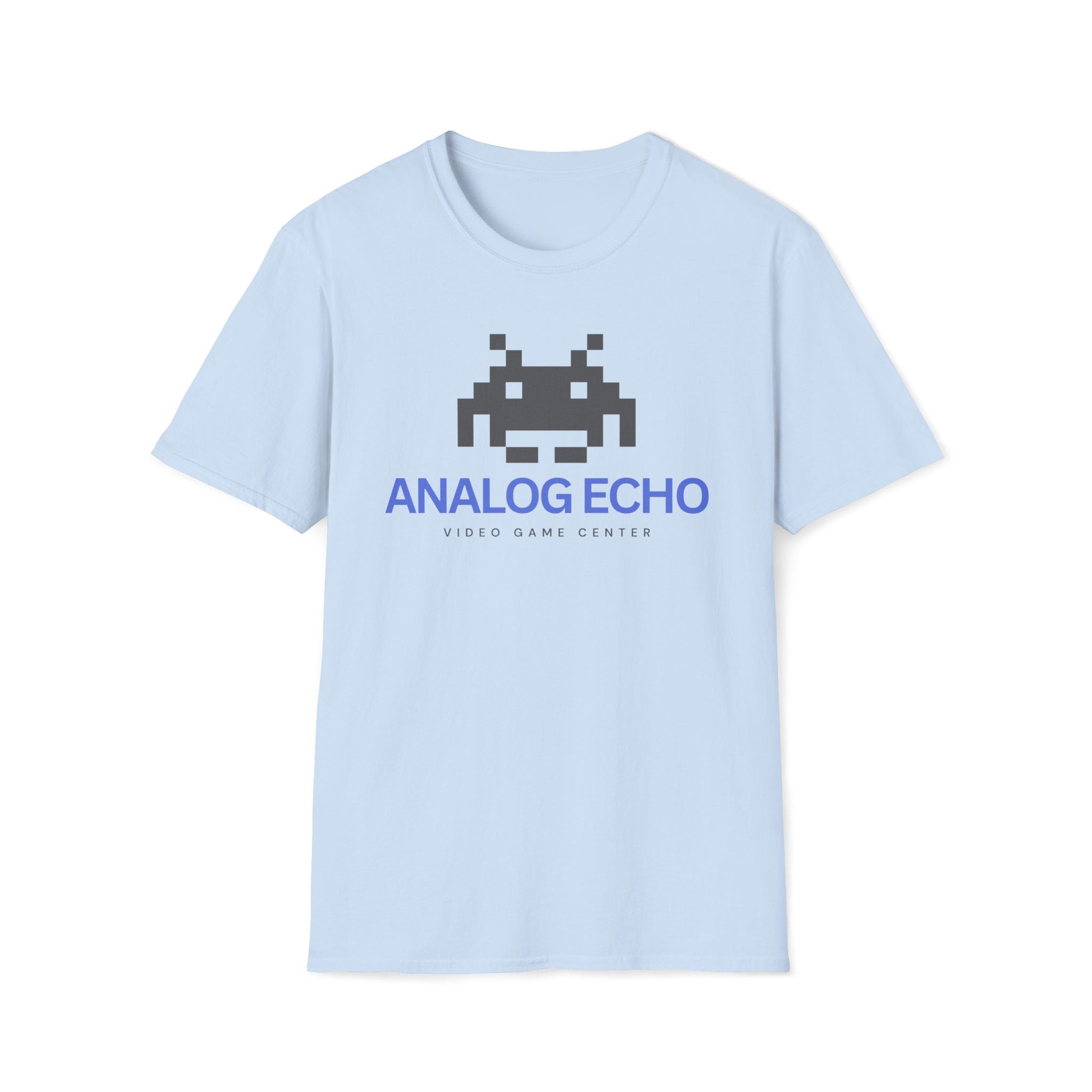 Analog Echo Video Game T-Shirt — Retro Space Invader Gaming Tee