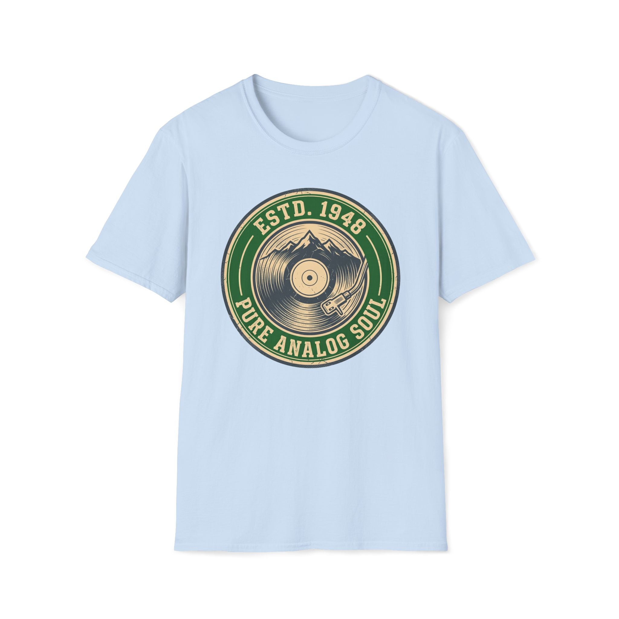 Vintage Record T-Shirt — "ESTD. 1948" Pure Analog Soul Retro Tee