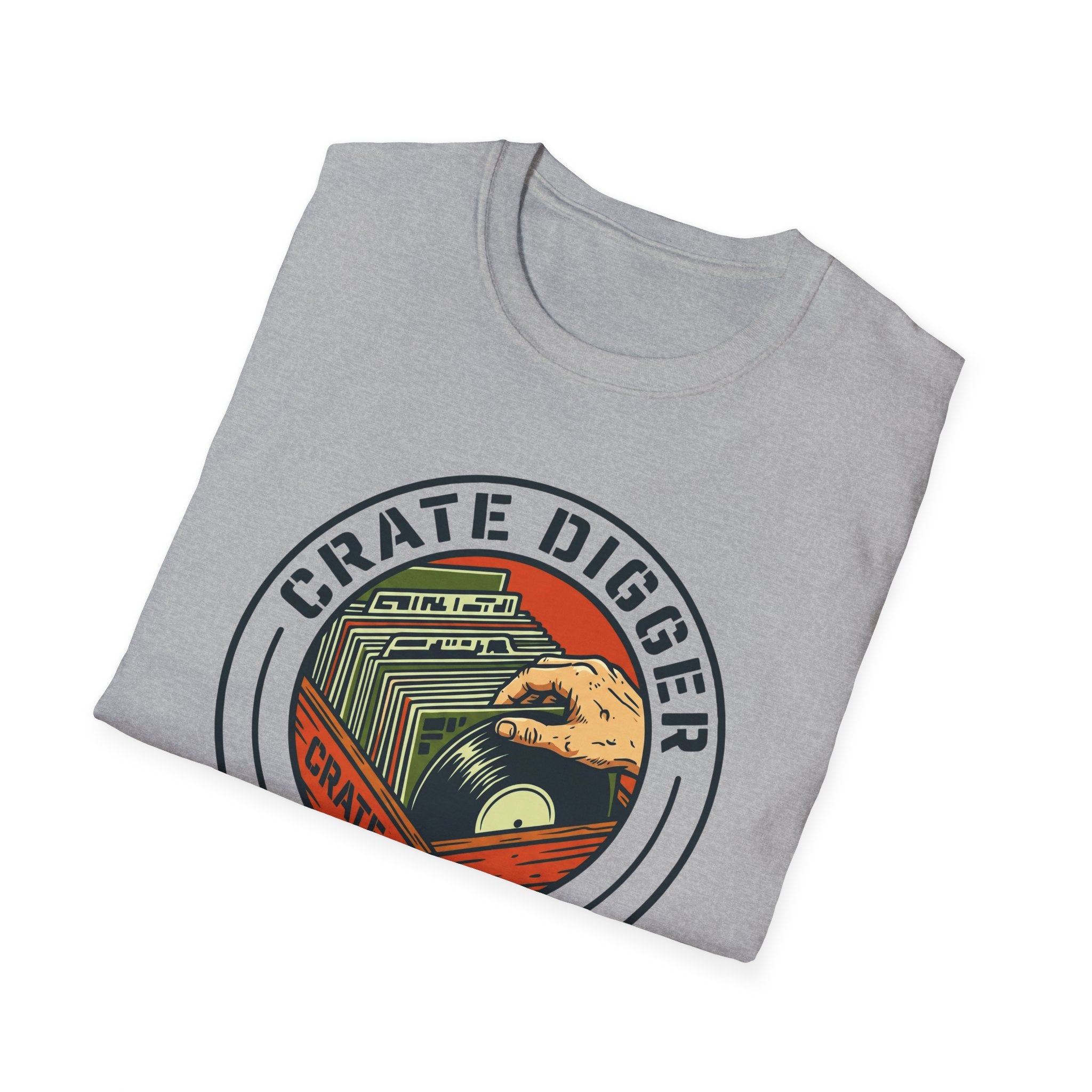 Crate Digger T-Shirt – Retro Vinyl Record Collector Tee