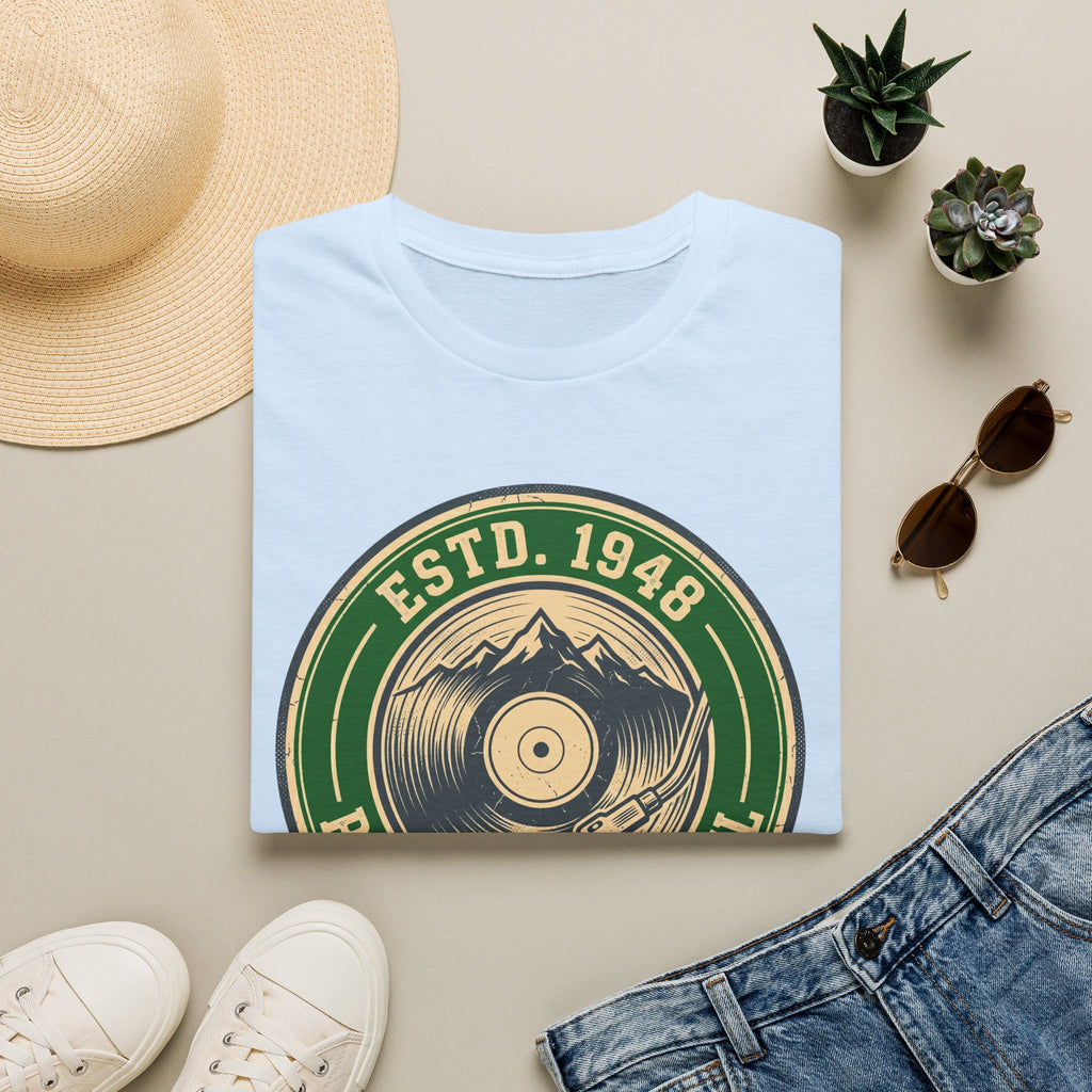 Vintage Record T-Shirt — "ESTD. 1948" Pure Analog Soul Retro Tee
