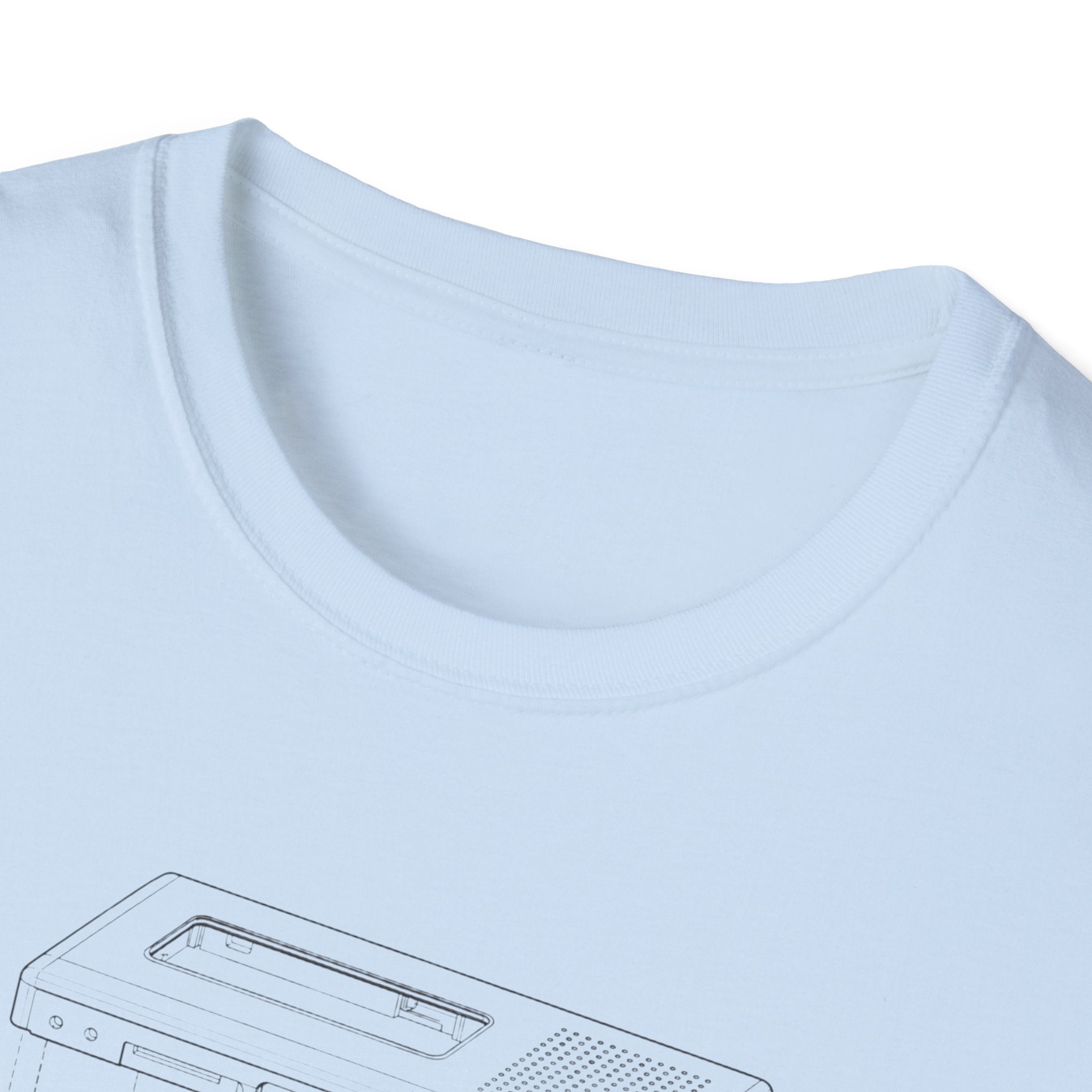 Cassette Tape Schematic T-Shirt — Retro Audio Diagram Tee