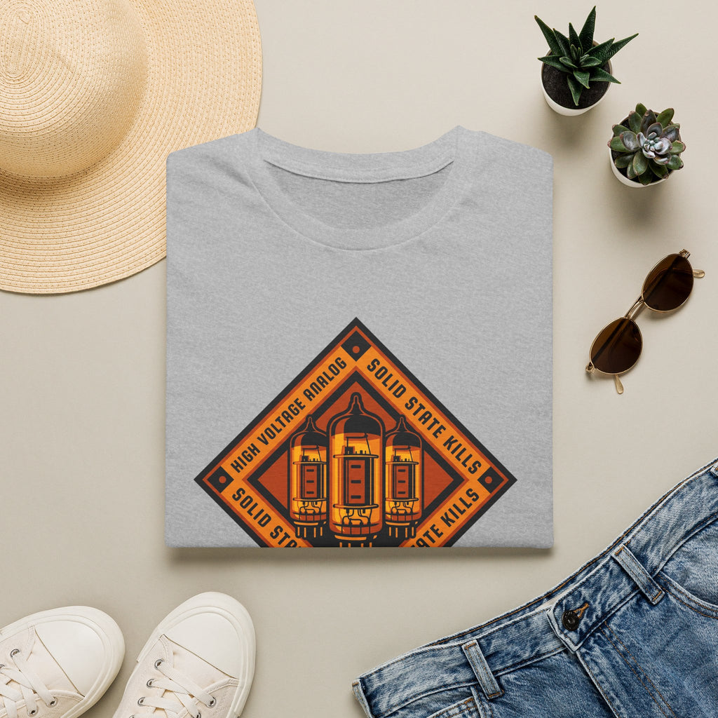 Vintage Tube Amp Tee — "High Voltage Orange" Guitarist Musician T-Shirt