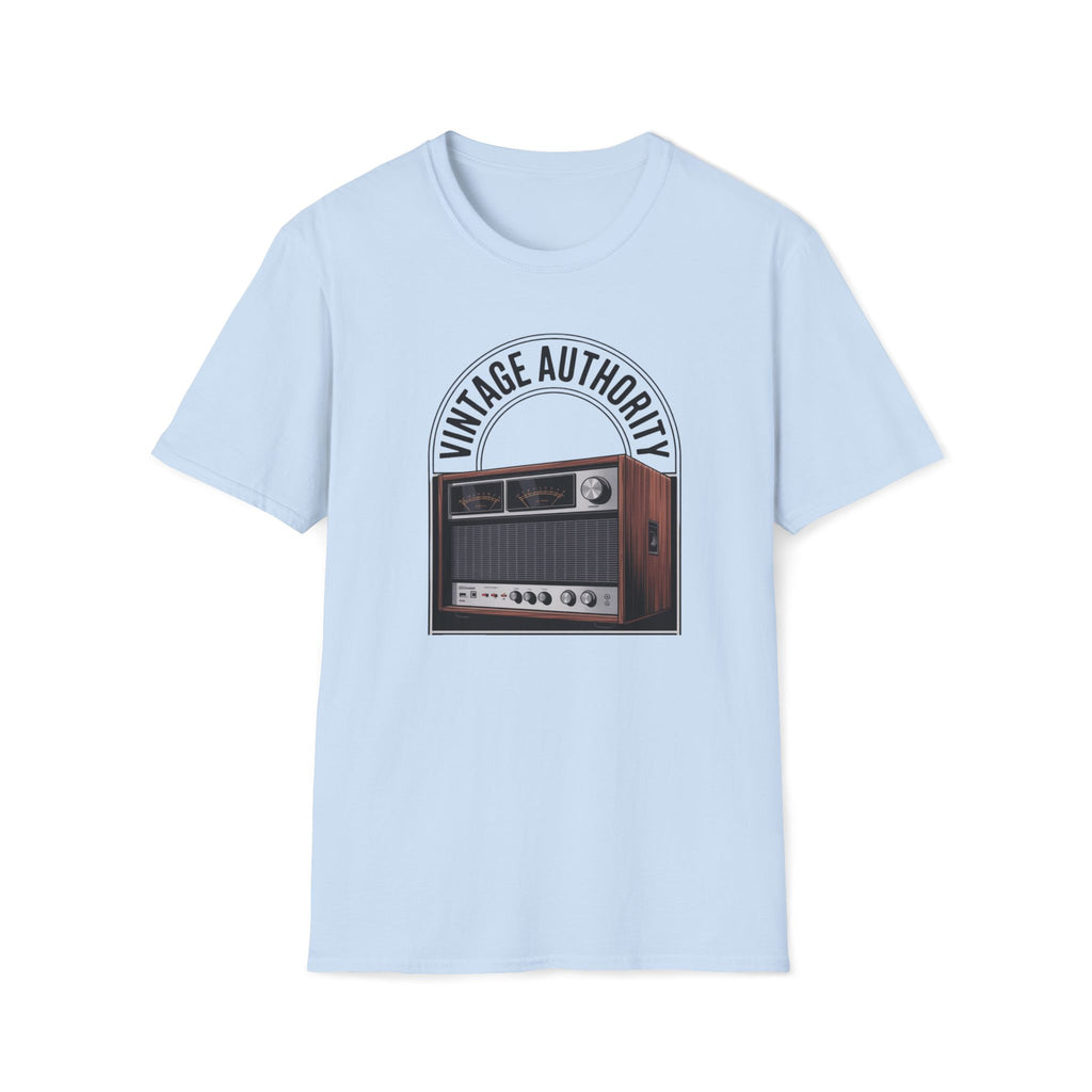 Vintage Authority T-Shirt — Retro Radio Graphic Tee