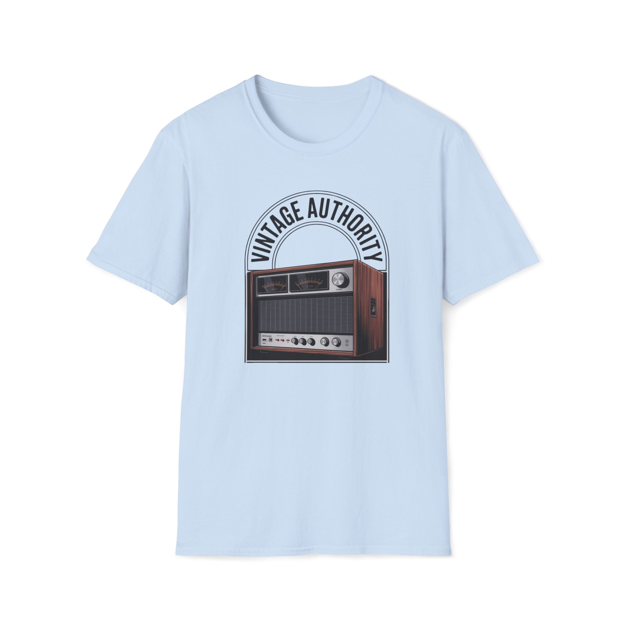 Vintage Authority T-Shirt — Retro Radio Graphic Tee