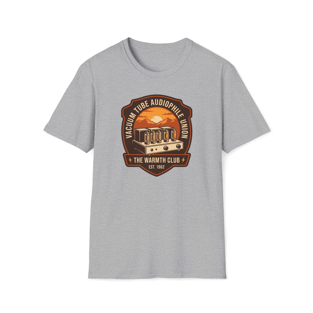 Vacuum Tube Audiophile T-Shirt — "The Warmth Club" Retro Hi‑Fi Tee