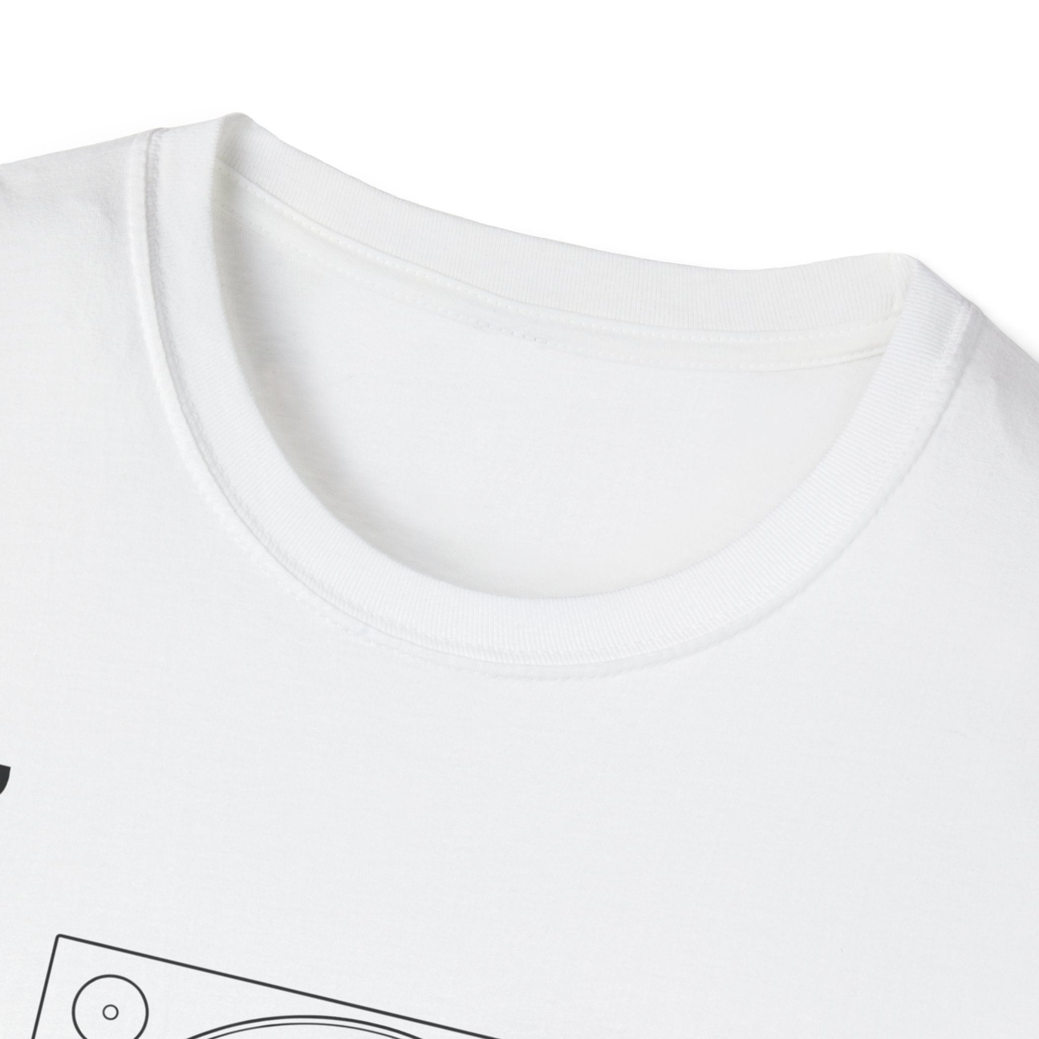 Hi‑Fi Blueprint Turntable T-Shirt — Retro Audio Diagram Tee