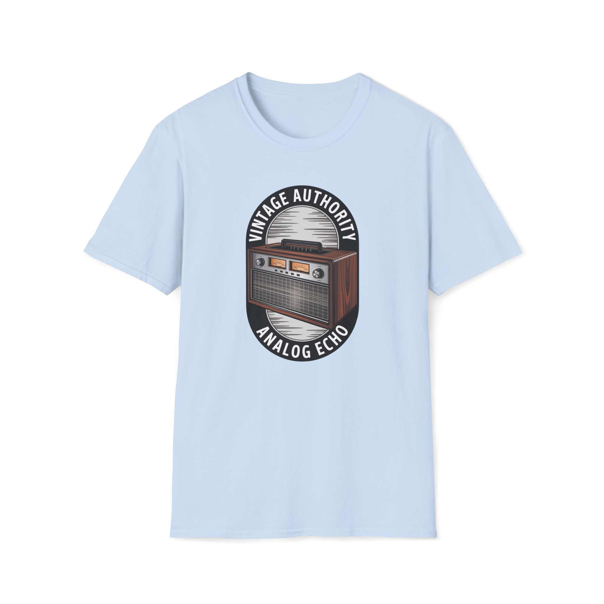 Vintage Authority Radio T-Shirt — Retro Analog Echo Graphic Tee