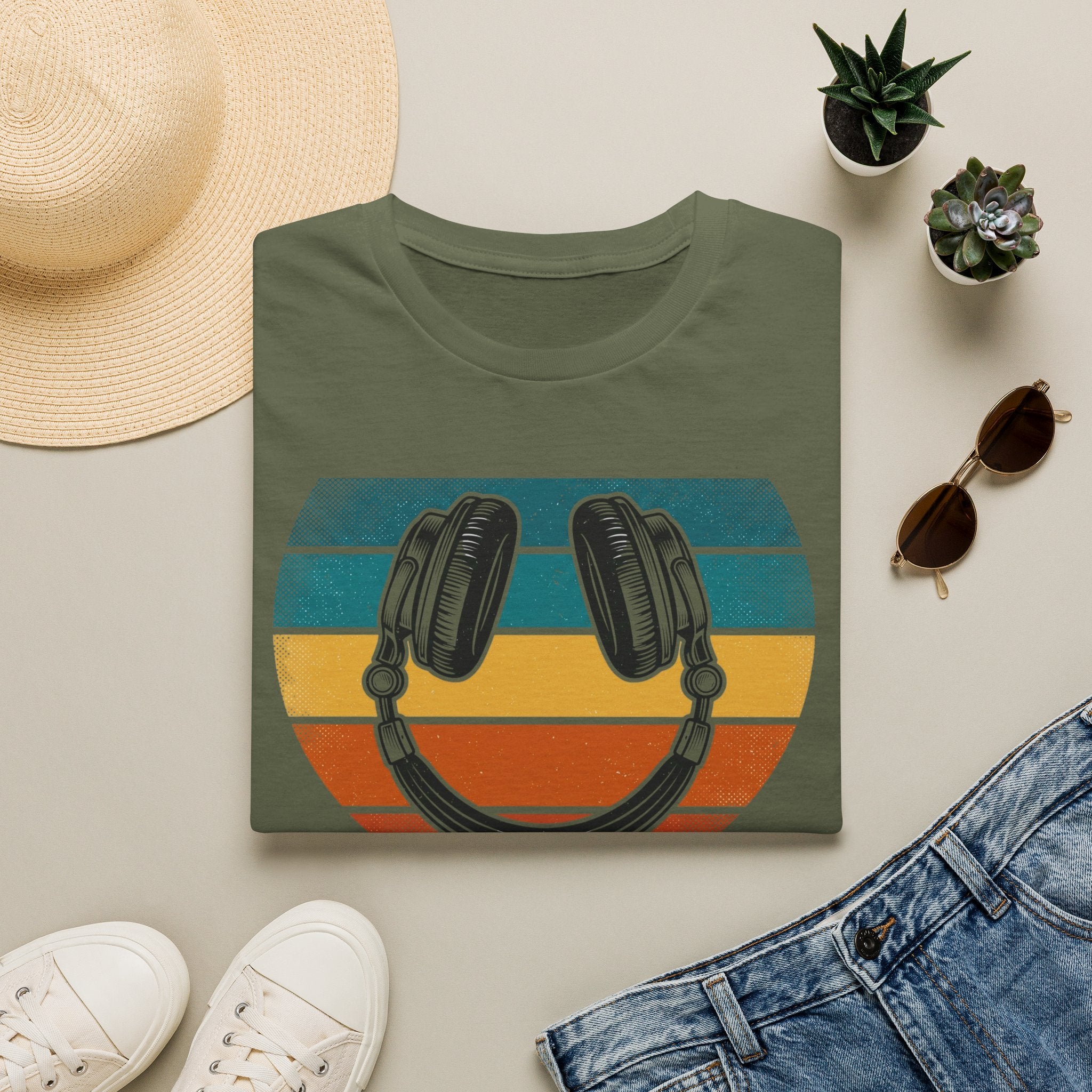 Retro Headphones Smile T-Shirt