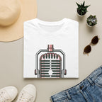 Vintage Microphone T-Shirt — Retro Radio Voice Tee for Singers & Podcasters