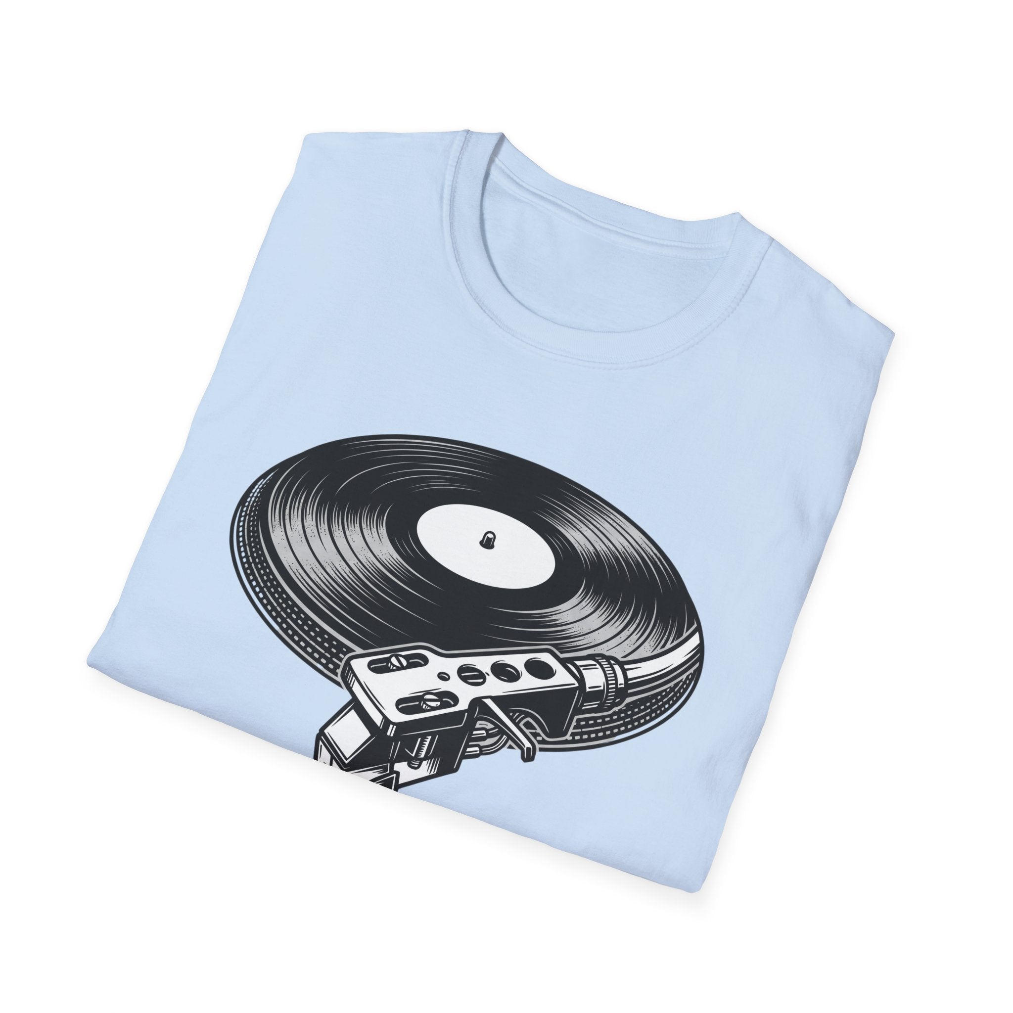 Vintage Vinyl Record T-Shirt — Retro Turntable Graphic Tee