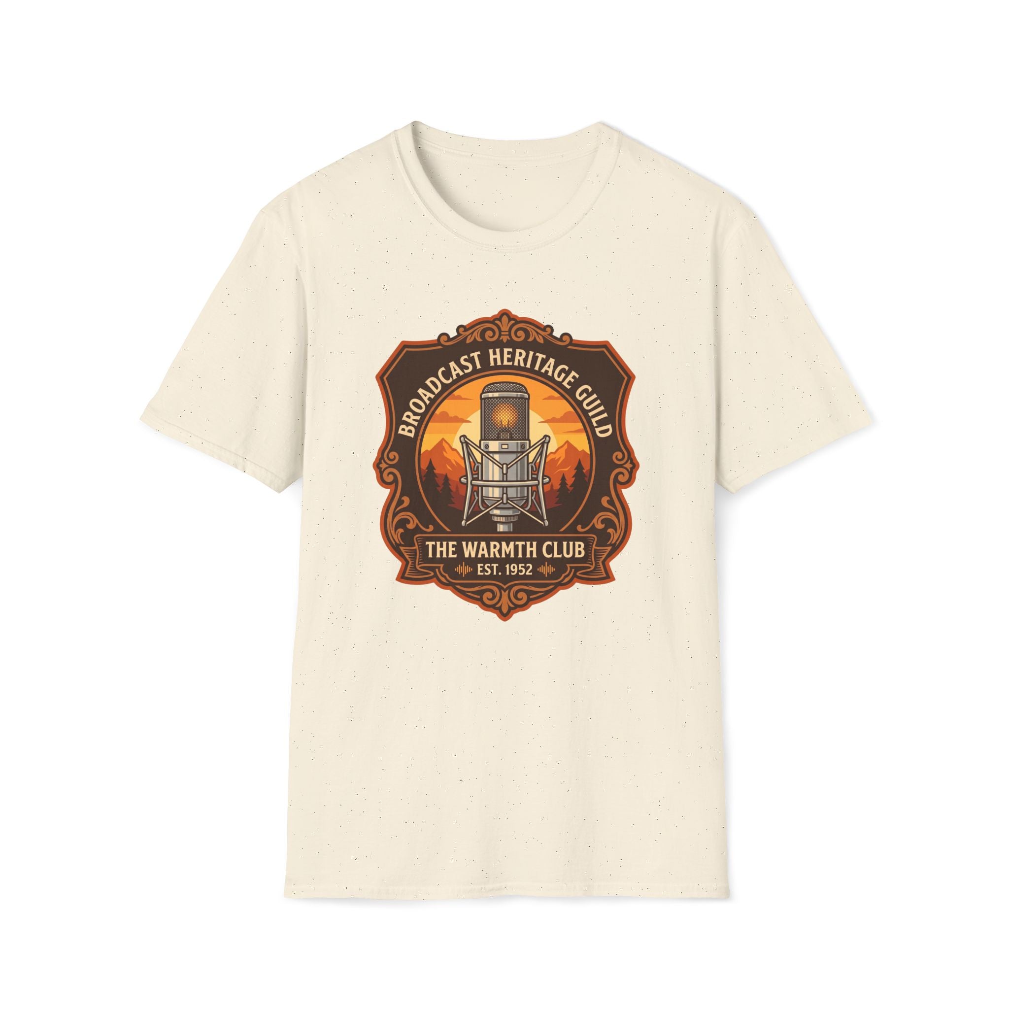 Broadcast Heritage Guild T‑Shirt — The Warmth Club Vintage Microphone Tee