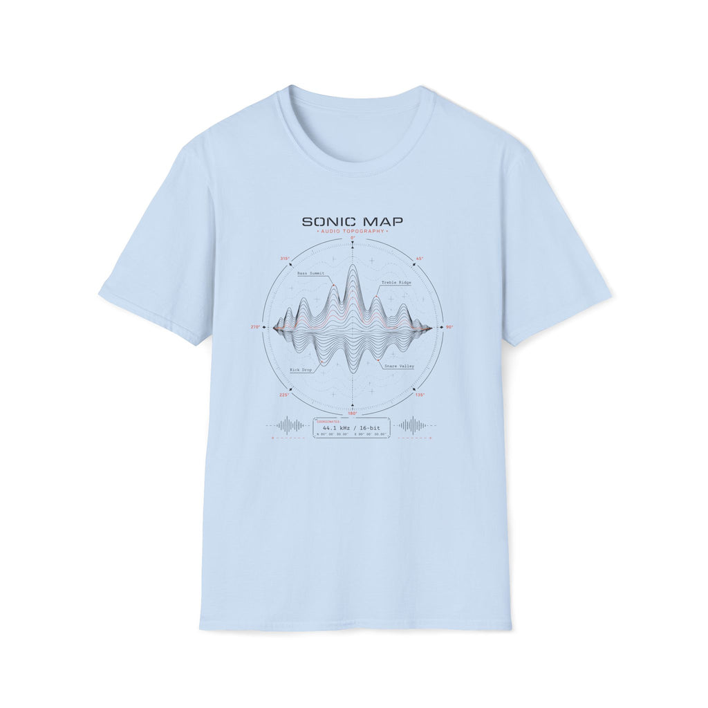 Sonic Map Waveform T-Shirt — Audio Spectrum Graphic Tee