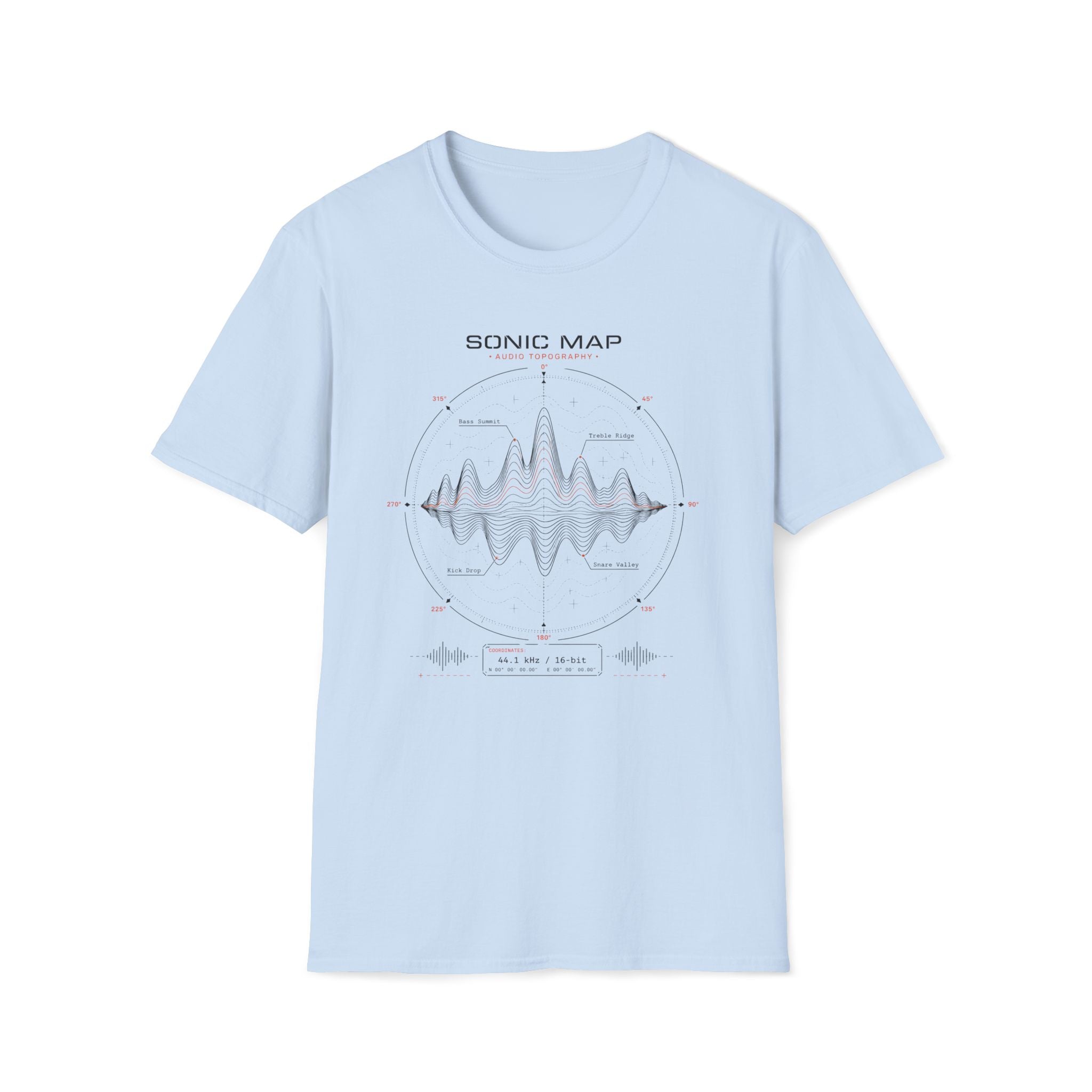 Sonic Map Waveform T-Shirt — Audio Spectrum Graphic Tee